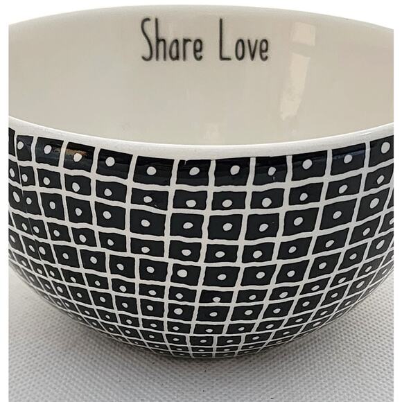 BOWLS-SOUP/CEREAL/NOODLES-Black White-Inspirational Messages-Abstract-Set of 2 - Picture 5 of 12